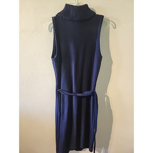 Calvin Klein Women’s Sleeveless Turtleneck Sweater dress size Medium Blue - Picture 6 of 6
